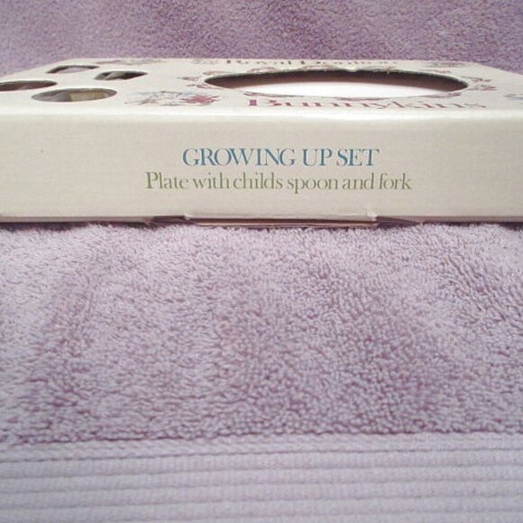 Vtg Royal Doulton Bunnykins Children’s Dish Set 3 Piece Spoon Plate Fork NEW - Picture 8 of 9